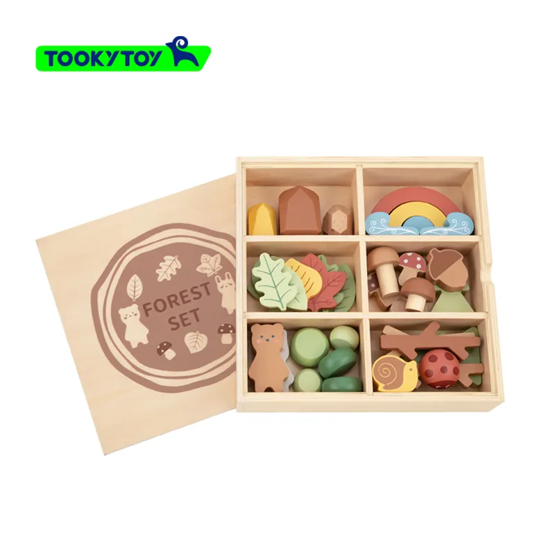 Scene Model Simulation Plant False Stone Simulation Number Children's Toy Set Wild Scene Animal Cognition Wooden Toys