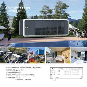 كبسولة مايكرو آبل الجديدة، منازل متنقلة مسبقة الصنع، بيوت حاويات قابلة للفصل مع مطبخ وحمام للفنادق من الصين - Product Image 2