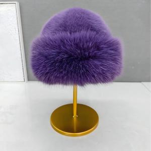 Casual Warm Cap Faux Fur Mink Hat Korean Style Bucket Hat Plush Basin Cap Solid Color Beanie <b>Winter</b> - Product Image 3