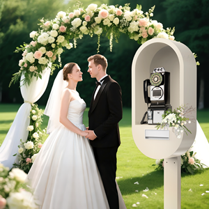 Cabine Téléphonique Blanche avec Téléphone Livre d'Or Audio, Cabine Téléphonique de Mariage <span class=keywords><strong>Londres</strong></span> pour Décoration d'Événements de Mariage - Product Image 5