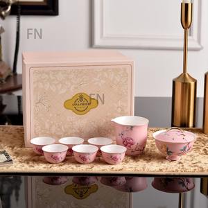 Ensemble de théière et de cafetière en porcelaine fine de haute qualité, style royal anglais, avec des fleurs en relief, résistant à la chaleur, pour cadeau - Product Image 5