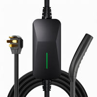 Chargeur de voiture électrique portable 7KW Type 1 avec prises NEMA 5-15P/10-50P, câble de 5m, chargeur de voiture électrique compact pour la maison