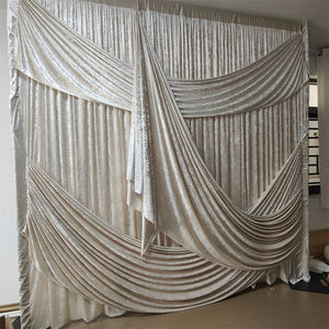 Classic Velvet Curtain <b>Panel</b> Pleated Solid Color Full Light Shading Decoration for Living Room <b>Window</b> Rod Installation - Product Image 1