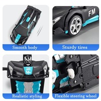AiJH Coches Teledirigidos 2 en 1 Personalizados, Juguetes RC de Gran Cantidad, Coche Teledirigido de Deformación 1:18, Diseño Ligero