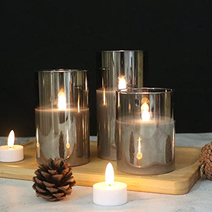 Vela LED de Cera Real con Llama 3D Parpadeante, Funciona con 2 Pilas AA, con Control Remoto y Temporizador para Decoración del Hogar y Fiestas - Product Image 3