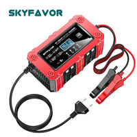 Cargador de Batería Inteligente para Automóvil de 12V 6A, Cargador de Batería Automático de 12V para Baterías de Plomo-Ácido, Cargador de Batería para Motocicleta