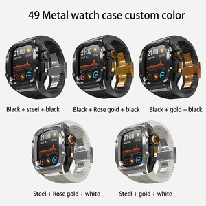 Kit de modificación de lujo dorado/oro rosa/Negro/plata <span class=keywords><strong>caja</strong></span> de reloj 316l de <span class=keywords><strong>acero</strong></span> inoxidable para <span class=keywords><strong>Apple</strong></span> <span class=keywords><strong>Watch</strong></span> Ultra 1/2 49mm con banda - Product Image 6