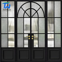 Puerta Francesa Moderna de Aluminio de la Mejor Calidad, Diseño Moderno Francés, Impermeable, para Uso en Interiores de Hoteles, Comedores y Villas
