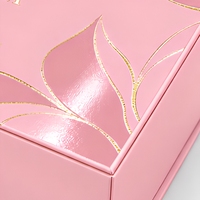 Boîte rigide magnétique haut de gamme personnalisée, pliable, en carton, avec couvercle à rabat, poignée en ruban, impression UV pour extensions de cheveux