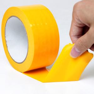 Cinta Adhesiva de Seguridad para Señalización de Piso, de Alta Viscosidad, Color Amarillo, Impermeable, Reciclable, de PET y PVC con Franjas - Product Image 2