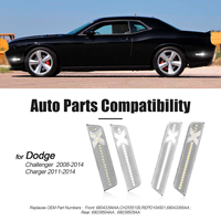 Lampu Penanda Samping Mobil LED Gaya X Lensa Bening untuk Dodge Challenger 2008-2014 Lampu Bumper LED Putih 68043394AA 4 Buah