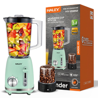 HALEY Draagbare 2-in-1 Blender en Notenmolen voor op het aanrecht met stille motor, 2 snelheden, hoge vermogen fruitmixer voor thuiskeuken