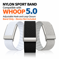 Bracelet de montre sport en nylon réglable compatible avec WHOOP 5.0, bracelet de remplacement respirant tissé avec fermoir métallique