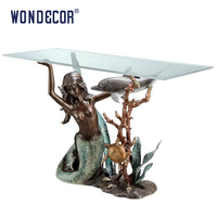 Sculpture d'art animale en métal sur mesure de grande taille, base de pied de table et sculpture en bronze