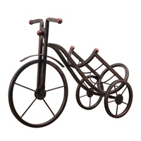 Porte-bouteilles en métal antique en forme de tricycle Porte-bouteilles décoratif PC Artisanat Porte-bières Barware avec options d'usine OEM