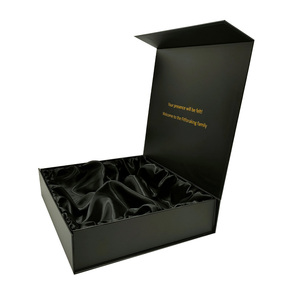 Tùy Chỉnh Logo In Đen Giấy Phẳng Gói Cứng Nhắc Tông Quần Áo Mỹ Phẩm Giày Có Thể Gập Lại Bao Bì Gấp Từ Hộp Quà Tặng - Product Image 2