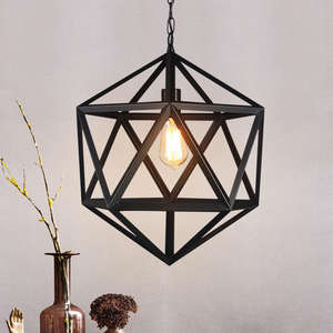 American Style <b>Vintage</b> Kitchen Island Pendant Light Retro Industrial Style Metal Frame Cage <b>Shades</b> <b>vintage</b> hanging <b>lamp</b> - Product Image 1
