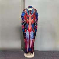 Femmes 2025 été nouvelle mode Polyester Robe décontractée belle africaine Bubu imprimer Dashiki Robe ample du Moyen-Orient Style ethnique