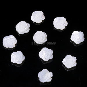 LINK JD GEMS JDLBKS91 Ciondolo Charm in <span class=keywords><strong>Madreperla</strong></span> Naturale Bianca a Forma di Rosa Intagliata per Creazione di Gioielli Fai-da-Te, Collane e <span class=keywords><strong>Orecchini</strong></span> - Product Image 6