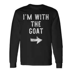 T-shirt à manches longues « I'm With The Goat », costume d'Halloween, chemise pour couple - Product Image 1