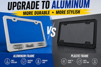 Support de plaque d'immatriculation en aluminium encastré sur mesure, norme américaine, vente en gros, cadre de plaque d'immatriculation FENGYUNJIA MG-25