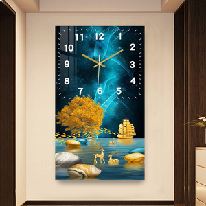 Đồng hồ treo tường chất lượng cao UNIART phong cách Bắc Âu 3D bằng sứ pha lê, không tiếng kêu, tranh treo tường trang trí, tranh in vải treo tường - Product Image 5