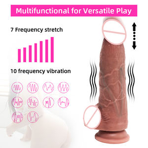 Varilla vibradora telescópica automática, consoladores de punto G manos libres, consolador femenino, vibrador, Juguetes sexuales, máquina de masturbadores para mujer - Product Image 5