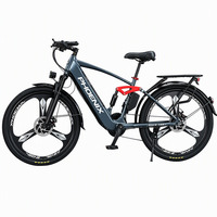 Vélo électrique 350W 48V 26 pouces, capacité de charge 150 kg, 7 vitesses, cadre en acier haute teneur en carbone, suspension avant