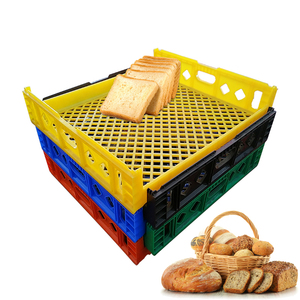 Plastic Crate Bread Tray Stackable Transport Crate For Bakery