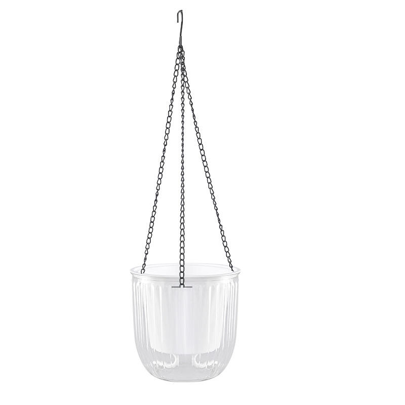 white Vertical stripes-round bottom hanging type