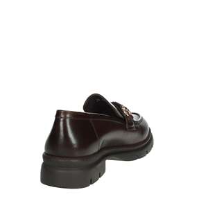 Mocassins Donna Serena pour femmes en cuir marron à semelle épaisse, chaussures décontractées - Product Image 3