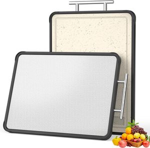 Planche à découper double face en titane antibactérienne et anti-moisissure, épaisse, pour fruits et aliments crus, usage domestique et cuisine - Product Image 1
