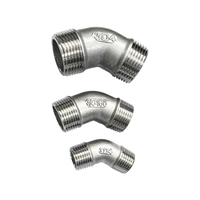 Raccord de tuyauterie en acier inoxydable 304 X22027ST, filetage mâle, coude à 45 degrés