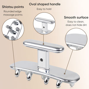 Gus <span class=keywords><strong>Shua</strong></span> en acier inoxydable grattage outil de massage masseur de cuir chevelu avec boule de glace froide masseur de visage et de corps - Product Image 5