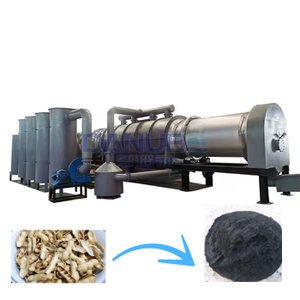 Horno de Carbonización Industrial de Tambor Rotatorio con Flujo de Aire, Horno de Pirólisis, Máquina para Hacer Carbón Vegetal y Biocarbón a partir de Aserrín - Product Image 1