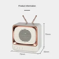 Haut-parleur Bluetooth rétro en forme de mini-téléviseur, audio sans fil portable, décoration