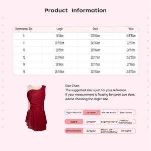Robes de danse, gymnastique et patinage artistique pour filles de 6 à 16 ans avec culotte intégrée, pour la danse latine et la danse moderne - Product Image 6