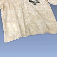 Chemise Homme Personnalisée OEM avec Logo, 100% Coton, Teinture Tie-Dye, Manches Courtes, Poche au Crochet, Broderie, Style Bohème, Boutonnée, Idéale pour les Vacances d'Été