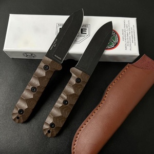 Cuchillo Bowie ES-PR4 DIY de punta recta para camping al aire libre, acero inoxidable, mango G10, 3 mm de grosor, 20 cm, multiusos, OEM - Product Image 3