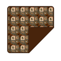 Couverture d'emmaillotage pour bébé en bambou, double couche (1 couche unie, 1 couche imprimée), 50x50 pouces