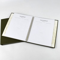 Carnet de notes A5 promotionnel en lin, couverture rigide, spirale cachée, personnalisable, pour la vente en gros