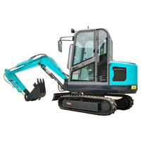 Mini-excavatrice modèle 3 tonnes avec moteur diesel Laidong 385 ou Kubota Euro 5 et EPA