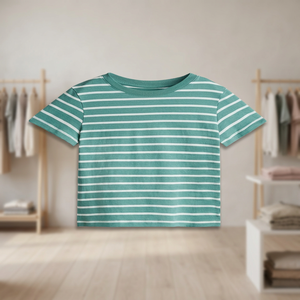 Customized 100% Cotton Round Neck T-Shirt for Girls <b>Silver</b> Tex Brand OEM Service Available in Multiple Printing Methods - Product Image 3