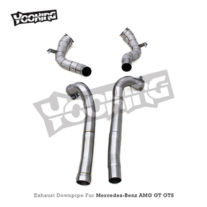 Tuyau de descente d'échappement en acier inoxydable avec bouclier thermique pour Mercedes Benz <span class=keywords><strong>AMG</strong></span> GT <span class=keywords><strong>GTS</strong></span> 4.0T <span class=keywords><strong>V8</strong></span> Biturbo 2015-2023 - Product Image 6