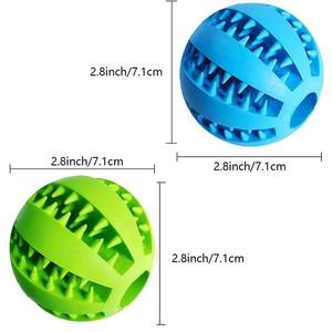 Giocattolo per cani Pelota Para Perro in gomma per denti puliti per trattare la palla ricaricabile per l'erogazione di cibo per cani giocattolo resistente palla cane Pet <span class=keywords><strong>Toy</strong></span> - Product Image 4