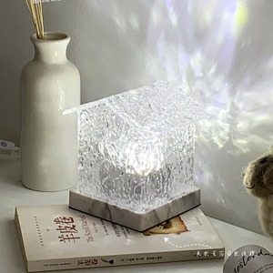 Crystal House Night Light Square Led Ambient Lamp Touch <b>Control</b> Usb Powered - Product Image 3
