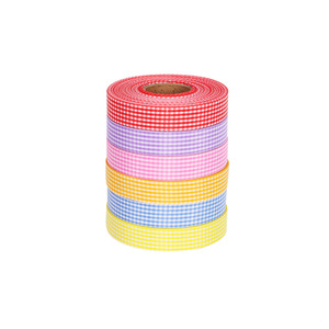 Checkered Ribbon Spool 2Cm Double Face Satin For Cake Decoration Gift Packaging DIY Tying - Product Image 4