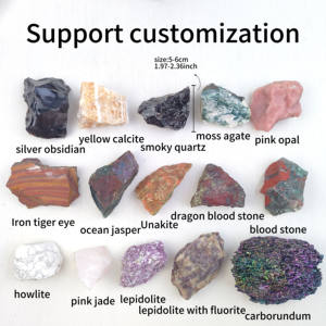 Matériaux de haute qualité guérison spirituelle soulager le Stress lépidolite mousse Agate cristal multi matériel <span class=keywords><strong>pierre</strong></span> brute pour la décoration - Product Image 3