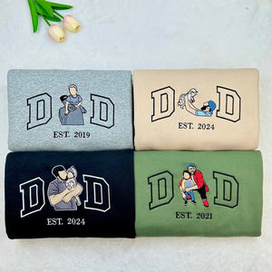 Sudadera Personalizada para Papá, Sudadera Bordada <span class=keywords><strong>de</strong></span> Franela con Logotipo Frontal en Tela ODM, Retrato <span class=keywords><strong>a</strong></span> Partir <span class=keywords><strong>de</strong></span> Foto - Product Image 3