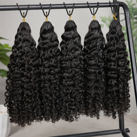 Extensions de cheveux humains en gros, bouclés style birman, invisibles, pour crochet, double épaisseur, vierges, bouclés birmanes pour crochet